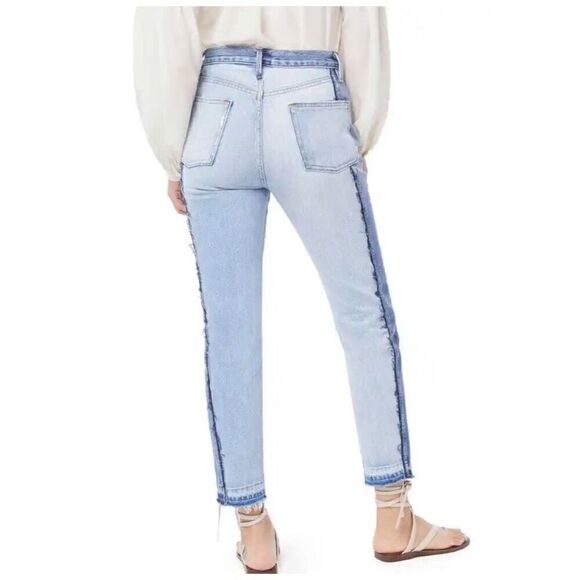 FRAME 'Le Mix Repair' High-Waist Jeans Palomino - Size 28 - Picture 2 of 11